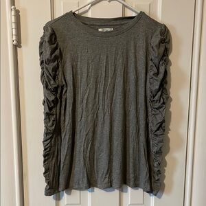 Maurice’s Gray Ruched Sleeve Top